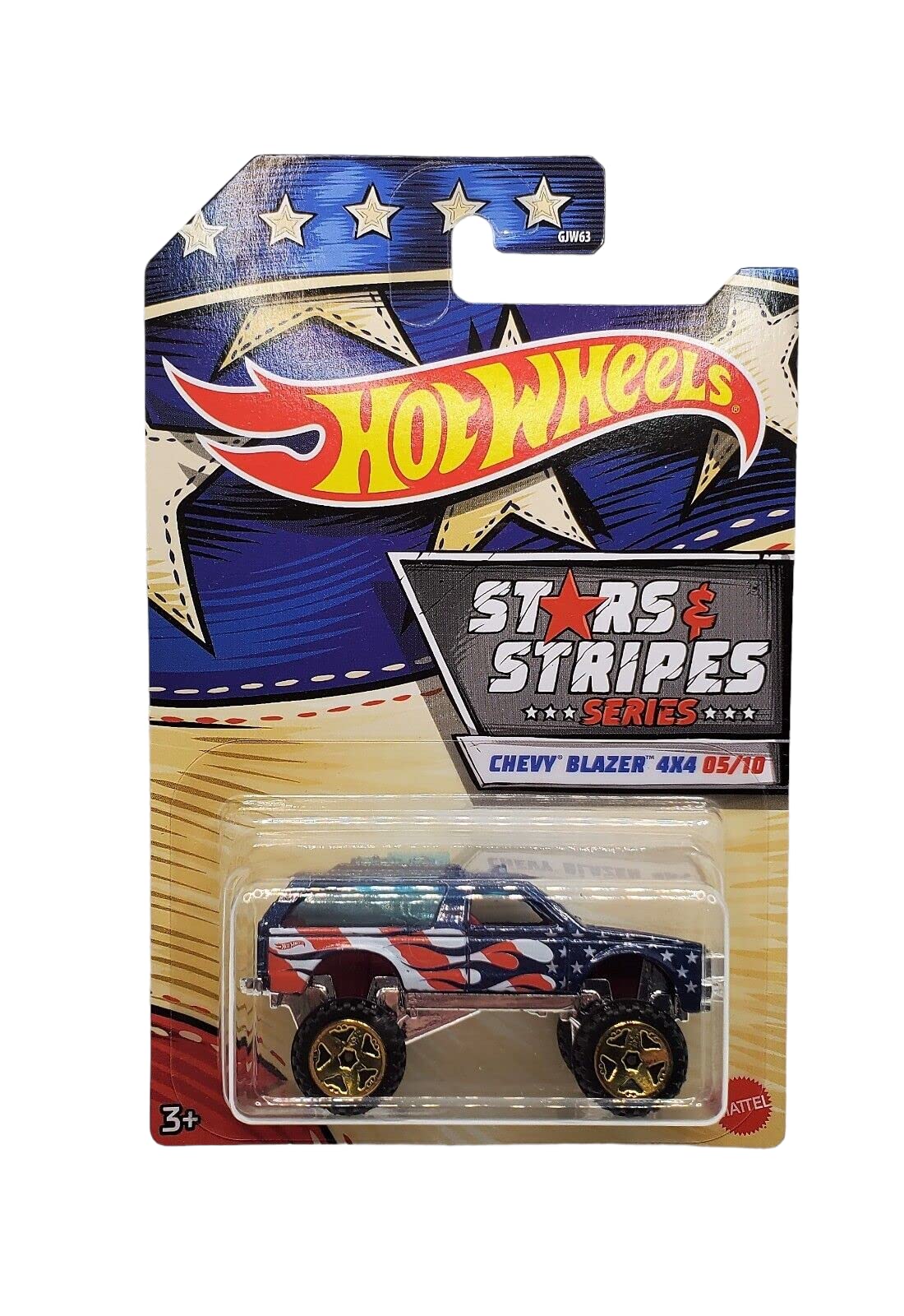 Hot Wheels American Stars and Stripes Bundle of 8 Diecast Vehicles in Red White and Blue