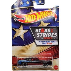 Hot Wheels American Stars and Stripes Bundle of 8 Diecast Vehicles in Red White and Blue