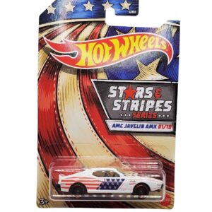 Hot Wheels American Stars and Stripes Bundle of 8 Diecast Vehicles in Red White and Blue