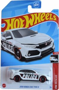 hot wheels 2018 honda civic type r, hw rescue 4/10 [white] 215/250