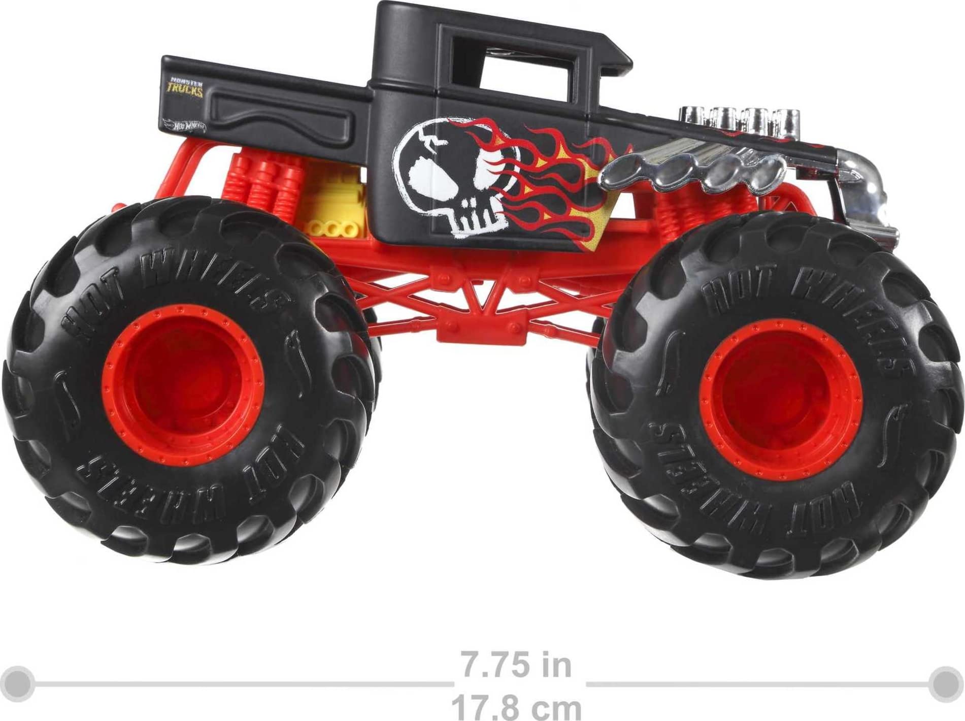 Hot Wheels Toy Monster Trucks, Oversized Die-Cast Bone Shaker in 1:24 Scale, Play Vehicle for Kids & Collectors