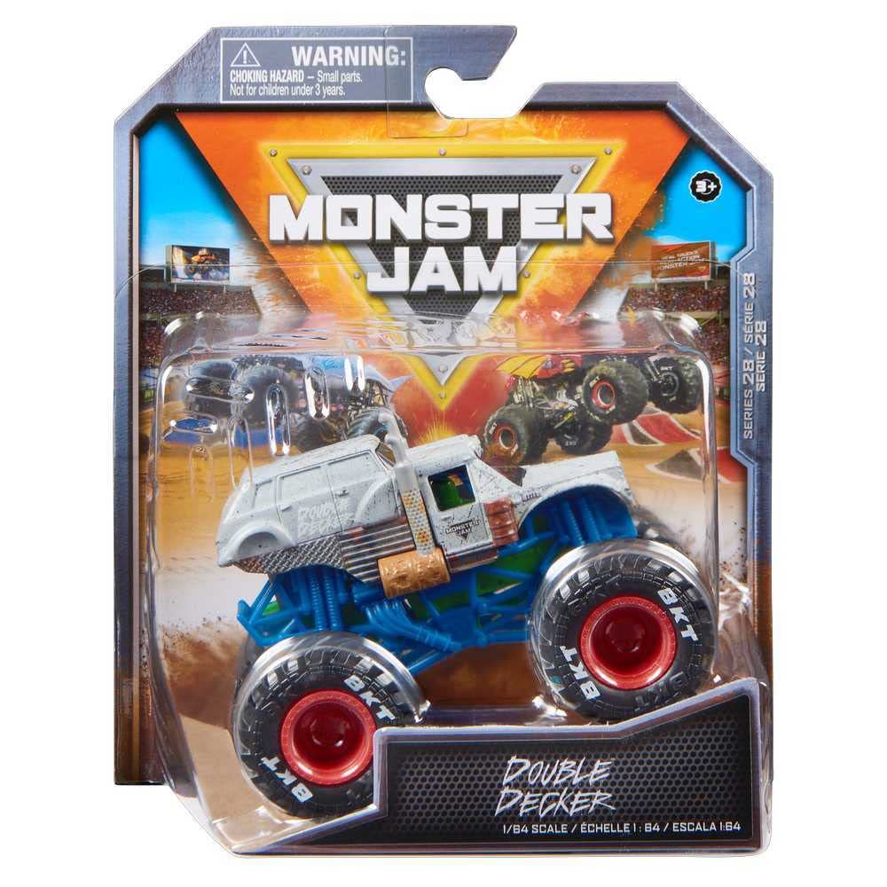 Monster Jam 2023 Spin Master 1:64 Diecast Truck Series 28 Steel Reveal Double Decker