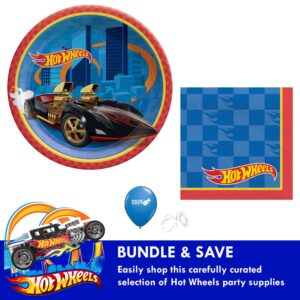 Hot Wheels Party Supplies Bundle with Cake Plates and Napkins for 16 Guests