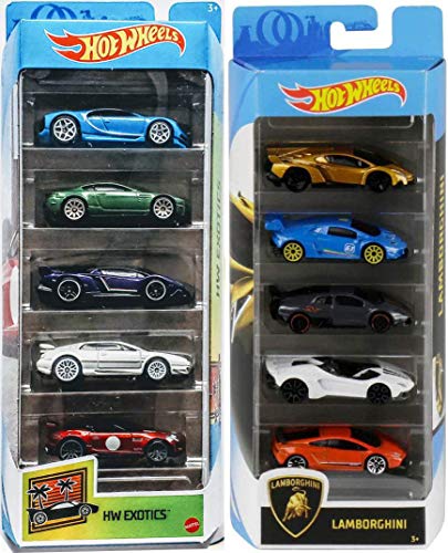 Race Lamborghini Superleggera Trofeo 5-Pack Cars Exotic Bundled with Murciélago + Huracán + Aventador J + Veneno Bugatti Aston Martin Lotus 2 Items