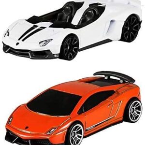 Race Lamborghini Superleggera Trofeo 5-Pack Cars Exotic Bundled with Murciélago + Huracán + Aventador J + Veneno Bugatti Aston Martin Lotus 2 Items