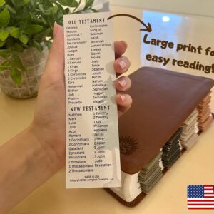 Books of The Bible Christian Bookmark - 20 Pack - Large Print - Made in USA