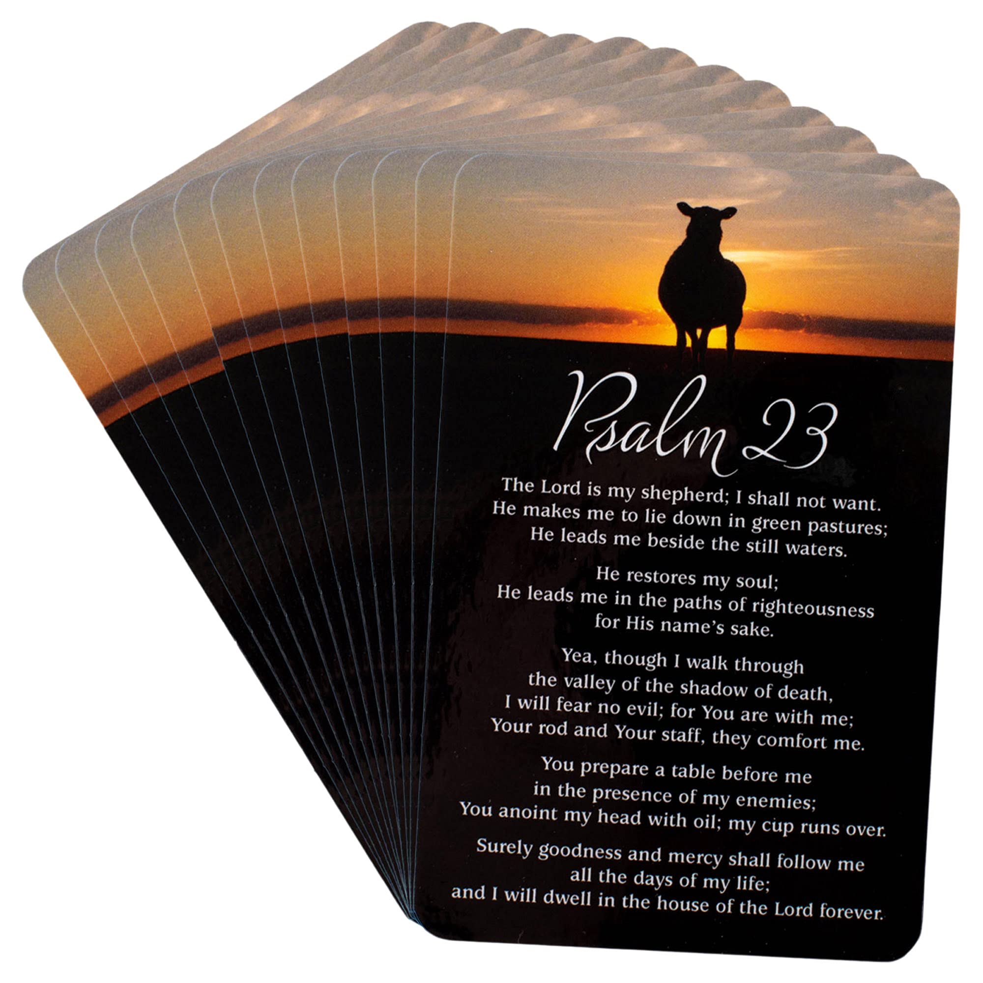 Dicksons Lord is My Shepherd Sunset 3.5 x 2.5 Cardstock Keepsake Bookmarks Pack of 12