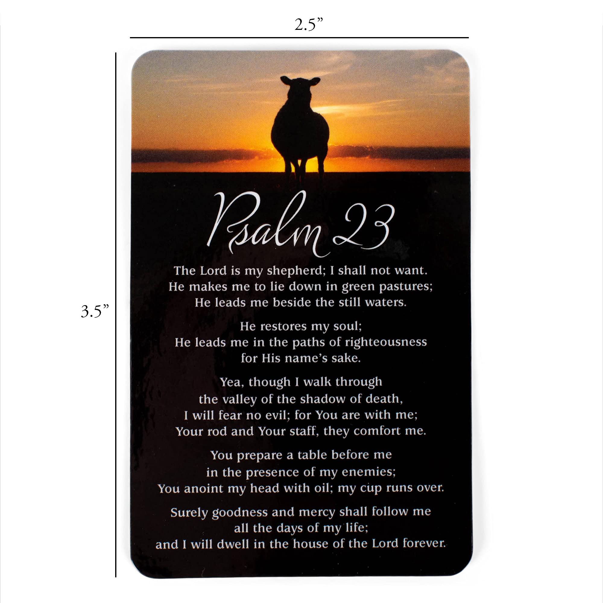 Dicksons Lord is My Shepherd Sunset 3.5 x 2.5 Cardstock Keepsake Bookmarks Pack of 12