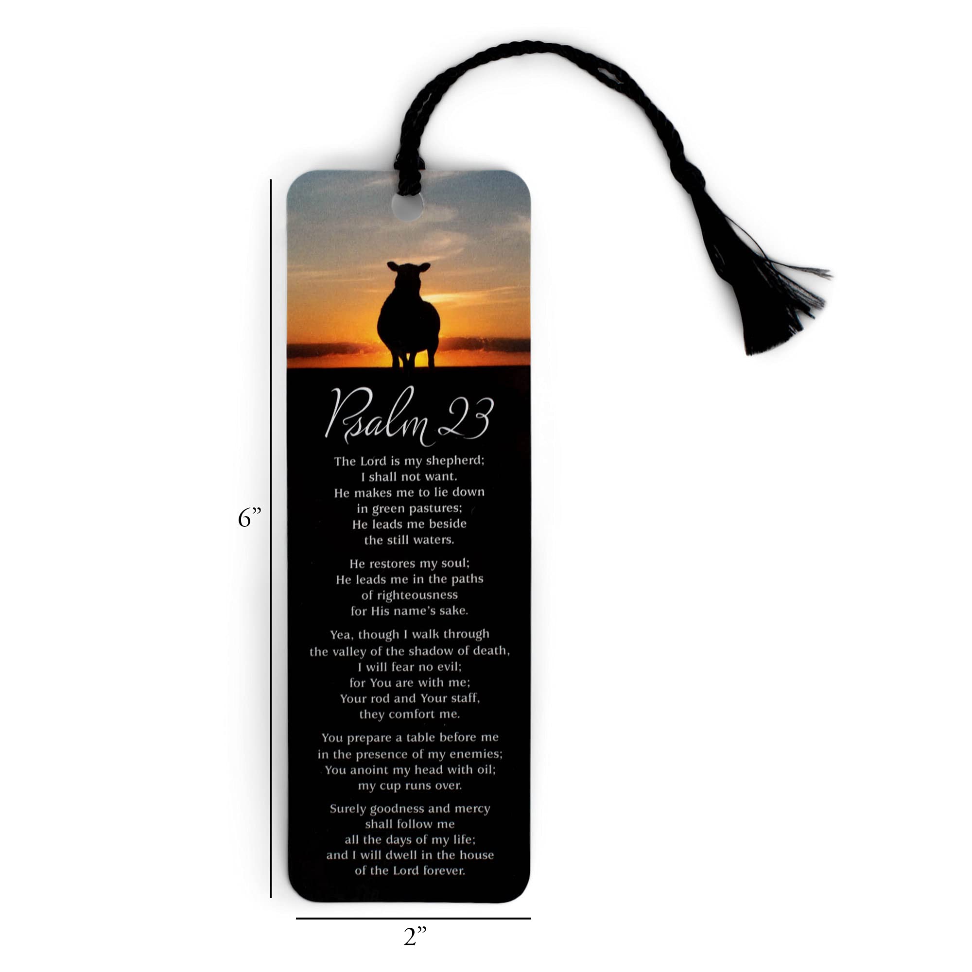 Dicksons Shepherd Sunset Black 6 x 2 Cardstock Keepsake Tassels Bookmarks Pack of 12