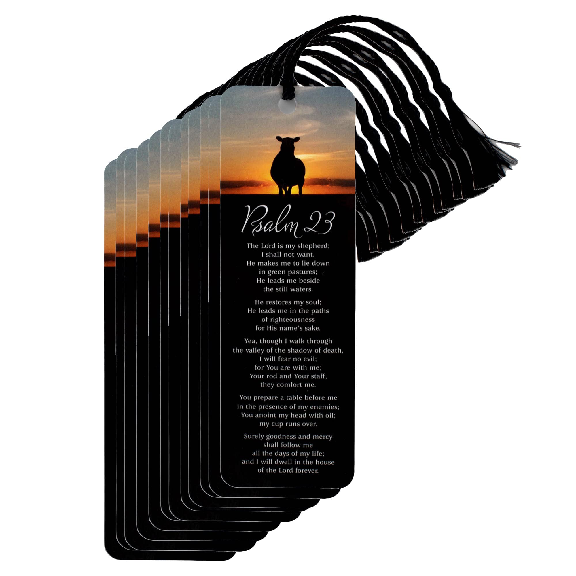 Dicksons Shepherd Sunset Black 6 x 2 Cardstock Keepsake Tassels Bookmarks Pack of 12