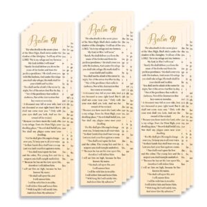 Bible Verse Psalm 91 Christian Bookmarks, Christian Bookmark, Page Marker divider, Christian Gifts for Men Woman Father Mother Faith Hope Encouragement (Pack of 12)