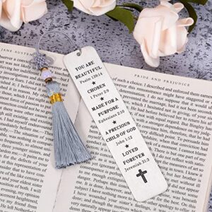 Baptism Gifts Confirmation Gifts for Women First Communion Gifts Inspirational Christian Gifts Bible Verse Bookmark with Tassel Book Lover Gifts for Women Birthday Christmas Bookmarks Gifts for Friend