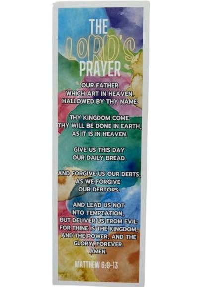 The Lord's Prayer Bookmarks Religious Bookmarks Church Supplies Inspirational Gifts Vacation Bible School (50 Count)