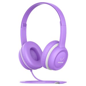 vinamass kids headphones, ear headphones for kids, wired headphones with safe volume limiter 85db, kids headphones with cord 3.5mm jack wired for children/school