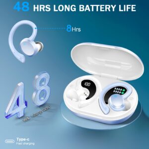 Wireless Earbuds Bluetooth Headphones, Bluetooth 5.3 Earbuds with Immersive HiFi Stereo, 2023 New 48Hrs Wireless Ear Buds Over Ear, HD Mic, Comfortable Sport Earhooks, IP7 Waterproof in Ear Earphones