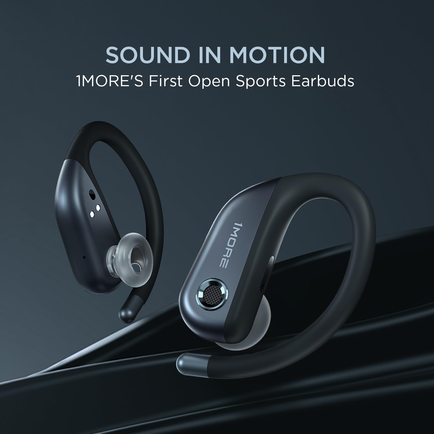 1MORE S50 Fit Open Earbuds, Open-Ear Wireless Bluetooth Headphones (Gray)