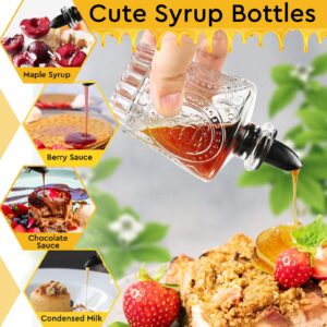 Syrup Bottle Set of 6 - Syrup Dispenser with Leak-Proof Lids Pour Spout Ideal for Coffee Syrups,Honey,Condiments,Olive Oil…