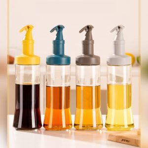 Honey Dispenser No Drip Glass With Stand Honey Jar Syrup Dispenser Glass Bottle Oil Bottle Sauce Dispenser Glass Oil Dispenser Honey Containers Syrup Bottles Syrup Pourer 2PCS, 10.62''X3.07''X3.07''