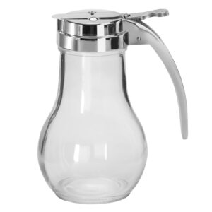 New Star Foodservice 22490 Syrup Dispenser with Chrome Plated Zinc Alloy Top, 14-Ounce, Set of 12