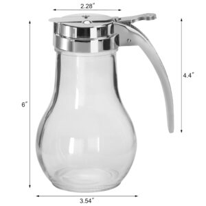 New Star Foodservice 22490 Syrup Dispenser with Chrome Plated Zinc Alloy Top, 14-Ounce, Set of 12