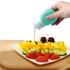 YINGGG Squeeze Portable Salad Dressing Container to Go Bottles Sauce Leakproof Condiment Storage Bottle, Dressing to Go for Lunch set of 4 (85ML)