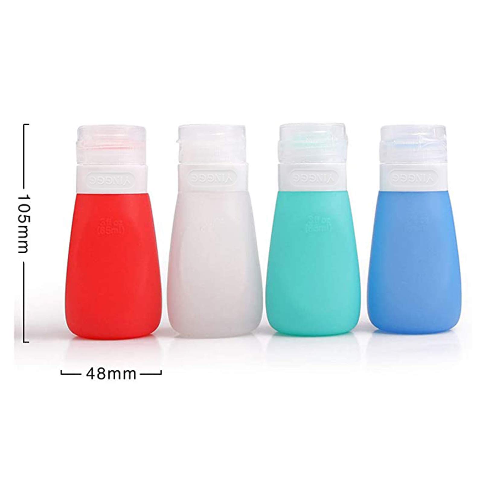 YINGGG Squeeze Portable Salad Dressing Container to Go Bottles Sauce Leakproof Condiment Storage Bottle, Dressing to Go for Lunch set of 4 (85ML)