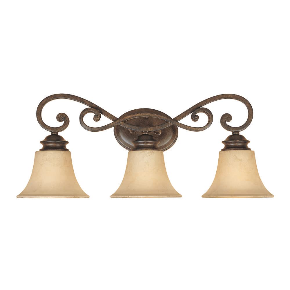 Designers Fountain 81803-FSN Mendocino 3 Bathroom Vanity Light Fixture, 7.75