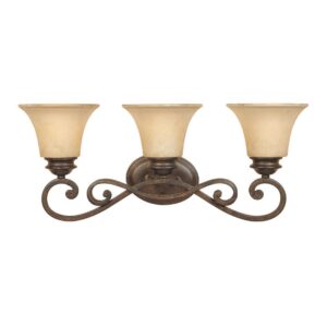 Designers Fountain 81803-FSN Mendocino 3 Bathroom Vanity Light Fixture, 7.75