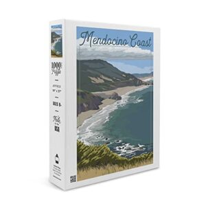 mendocino coast, california, coast scene (1000 piece puzzle, challenging jigsaw puzzle for adults, made in usa)