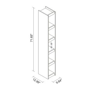 Mendocino 1.0 Evergreen Valuable Bookcase, White