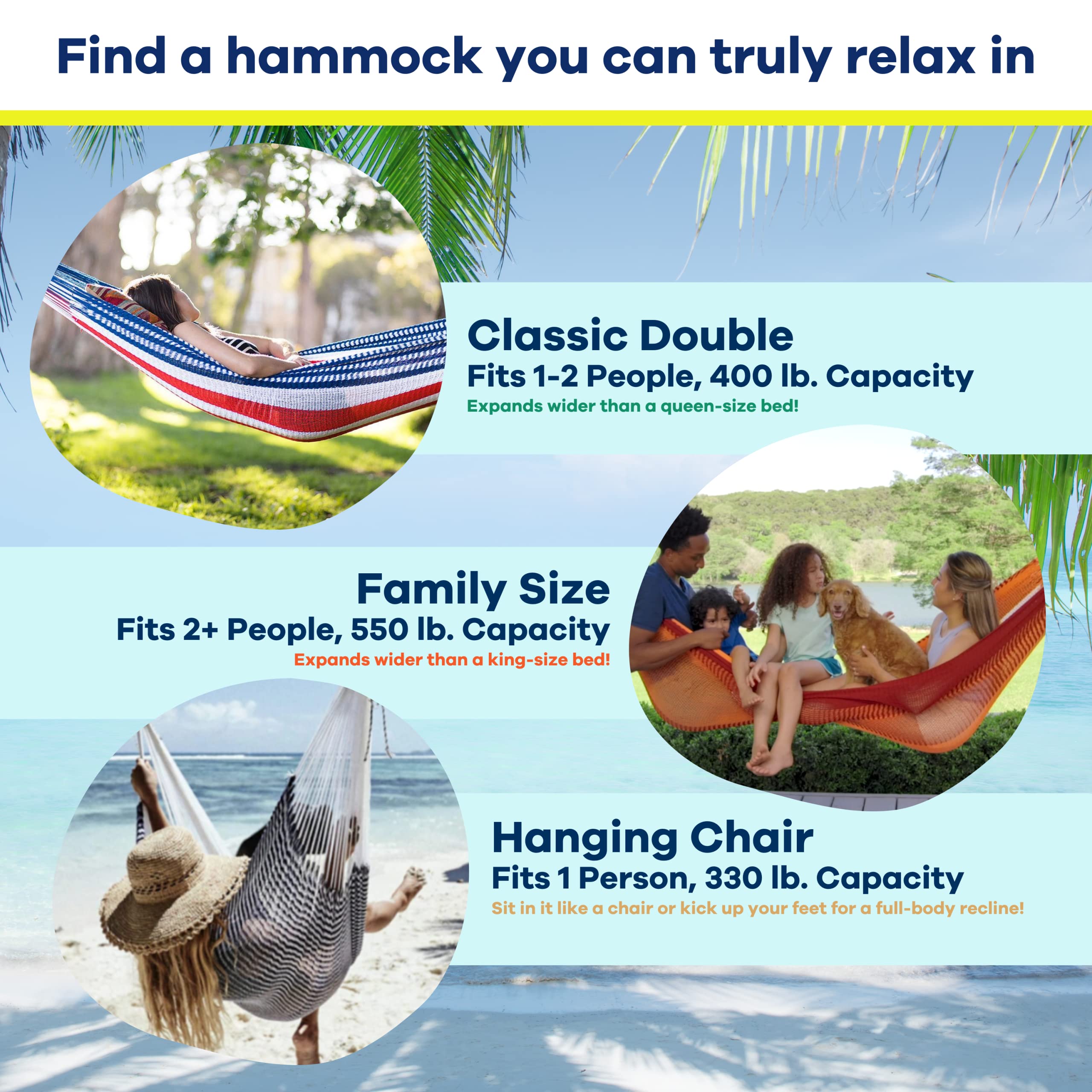 Yellow Leaf Hammocks SHA Mendocino Hanging Chair Hammock Swing, Fits 1 person (330 lbs), Grey