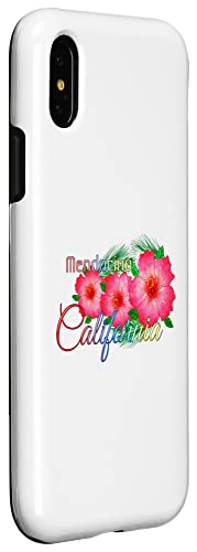 iPhone X/XS Mendocino California Tropical Flowers Family Vacation Case