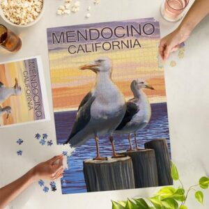 Lantern Press 1000 Piece Jigsaw Puzzle, Mendocino, California, Sea Gulls