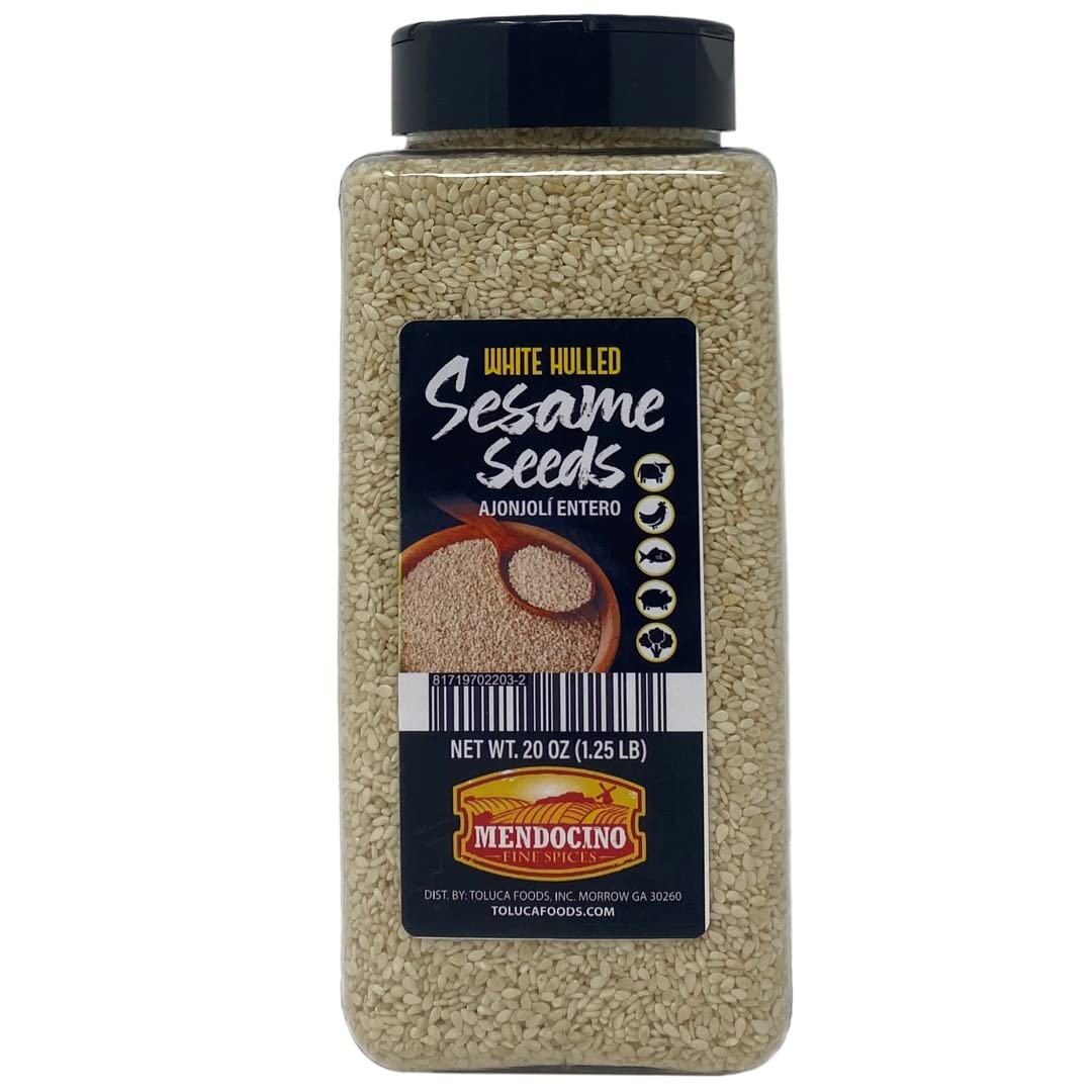 Mendocino Hulled Sesame Seeds 20 oz Jar