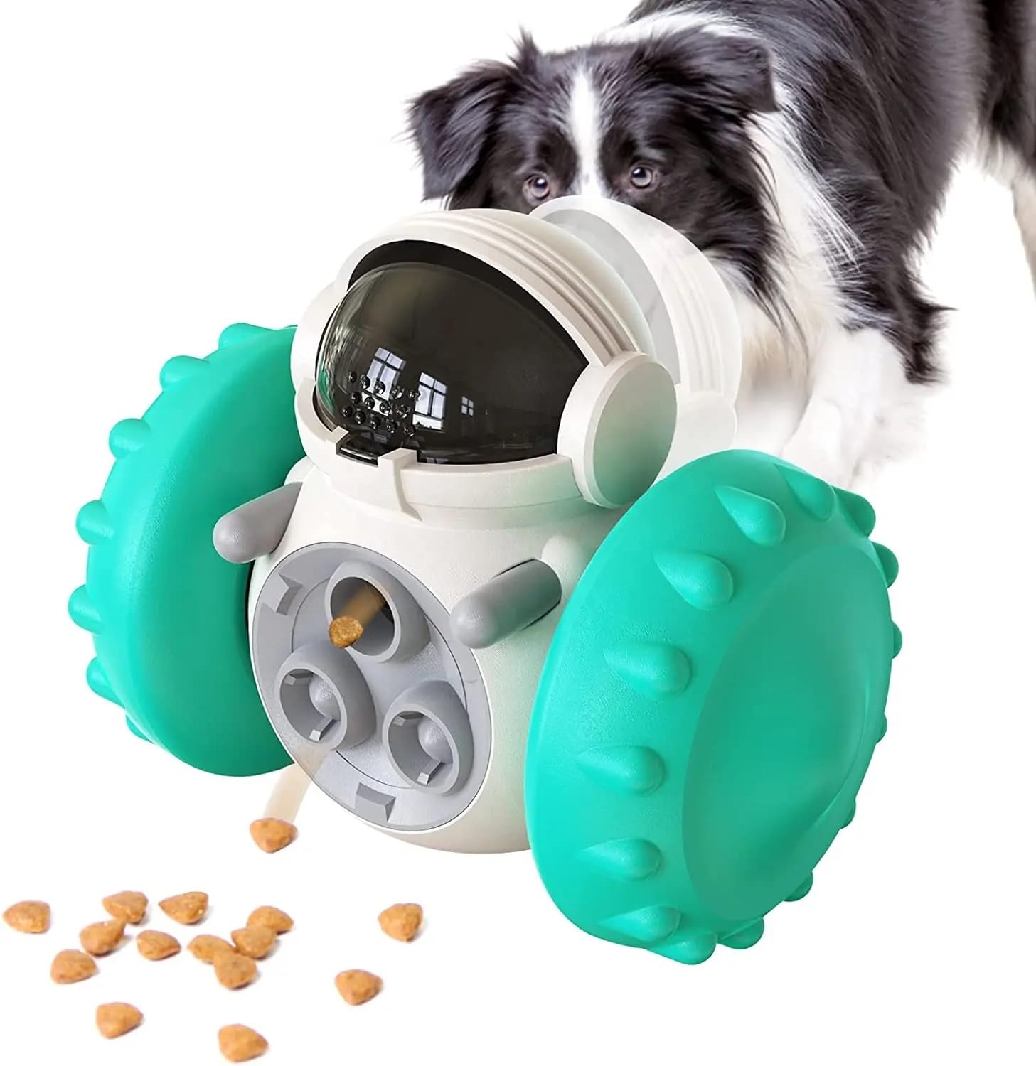 Pet Treat Interactive Food Dispenser Toy, Automatic pet Feeder Multifunctional Toy for Small and Large Dogs, and Cats, Improves IQ and facilitates Digestion