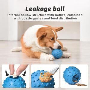 Doudele Dog Toy Balls small - Interactive and Treat Dispensing Toys for Active Dogs，Fetch Balls Extremely Durable Natural Rubber