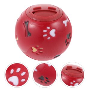 Interactive Food Dispensing Small Dog Toy, Treat Ball Pet Food Ball, Interactive Training Slow Feeder Toy Food Dispenser Slow Feeder for Small Dogs (Red)