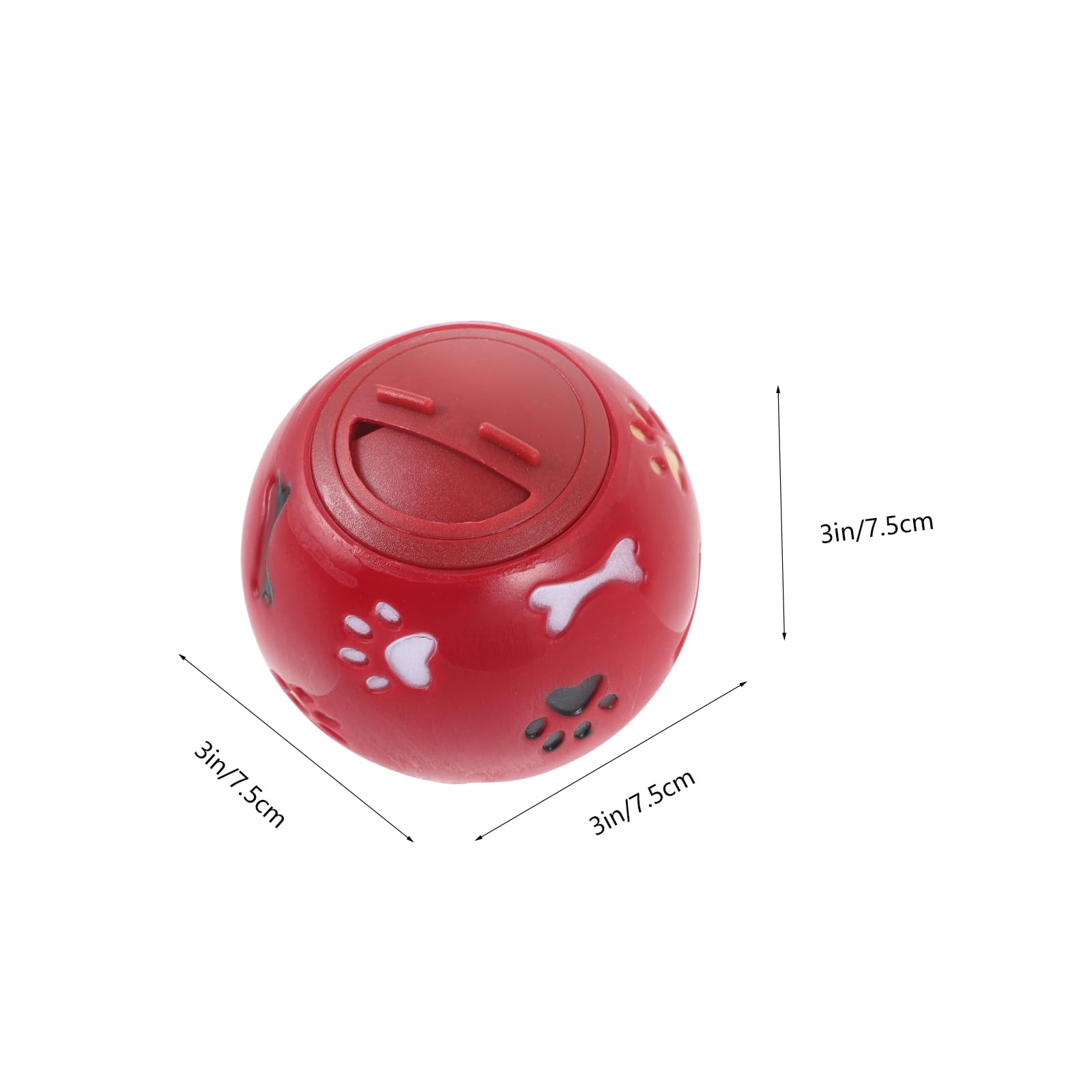 Interactive Food Dispensing Small Dog Toy, Treat Ball Pet Food Ball, Interactive Training Slow Feeder Toy Food Dispenser Slow Feeder for Small Dogs (Red)