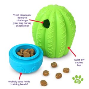 Brightkins Cactus Surprise Treat Dispenser - Treat Dog Toys, Treat Dispenser for Dogs, Dog Birthday Toy for All Breeds Medium