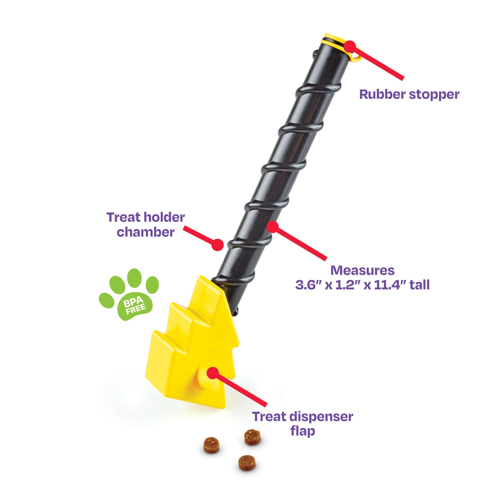 Brightkins Magic Wand Treat Dispenser: Bolt - Dog Treat Holder and Target Stick, Treat Dispenser for Dogs, Treat Dog Toys