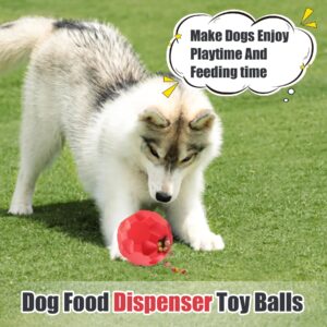 TROUSKAIG Indestructible Dog Balls Treat Dispensing Dog Toys for Aggressive Chewers Large Breed, Interactive Dog Treat Ball, Tough Dog Chew Toys for Aggressive Chewers,Rubber Food Dispensing Dog Toys