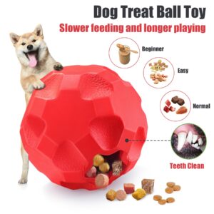 TROUSKAIG Indestructible Dog Balls Treat Dispensing Dog Toys for Aggressive Chewers Large Breed, Interactive Dog Treat Ball, Tough Dog Chew Toys for Aggressive Chewers,Rubber Food Dispensing Dog Toys