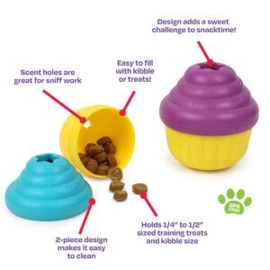 Brightkins Large Cupcake Treat Dispenser for Dogs - Interactive Dog Toys, Dog Birthday Toy for All Breeds