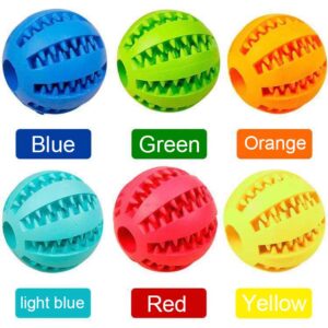 Sunglow 2 Pack Dog Toy Ball，Nontoxic Bite Resistant Teething Toys Balls for Small/Medium/Large Dog and Puppy Cat, Dog Pet Food Treat Feeder Chew Tooth Cleaning Ball Exercise Game IQ Training Ball