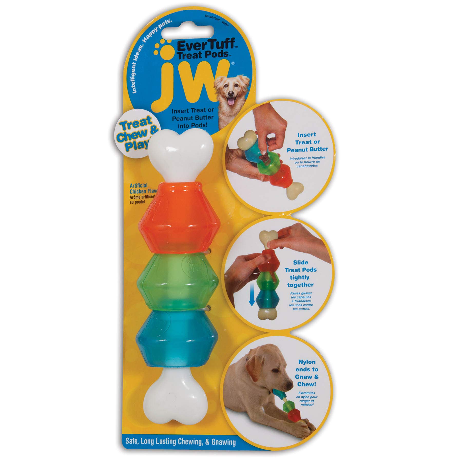 JW Pet Company EverTuff Nylon Treat Pod - Interactive Dogs Toy for Medium to Large Dog Breeds