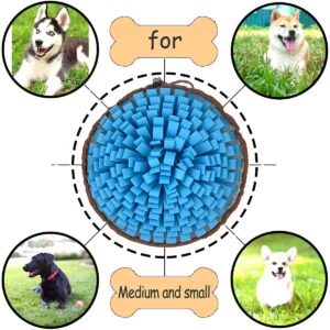 NEECONG Dog Snuffle-Mat Slow-Feeder-Bowl - Simulating Grassland for Boredom, Encourages Natural Foraging Skills for Pet, Treat Indoor Outdoor Stress Relief（Blue）