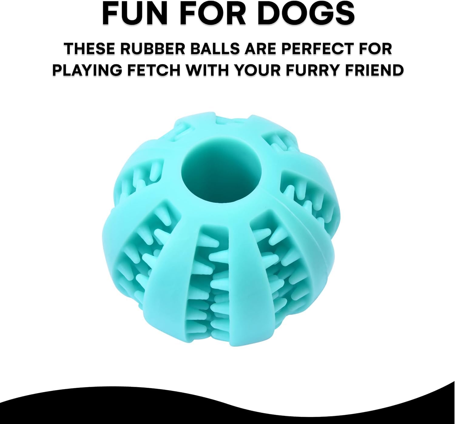 Interactive Dog Chew Toy Ball - Bite-Resistant Dog Treat Ball Dispenser Feeder - Ideal as Dog Puzzle Toys for Dog Boredom, Puppy Teething & Mind Stimulating Training Exercise (Color May Vary)