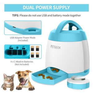 PETGEEK Training Dog Treat Dispenser & Automatic Interactive Dog Toy, Dog Toys Self Play for Entertainment Memory Training Toy, Interactive Dog Toys for Small Medium Large Dogs