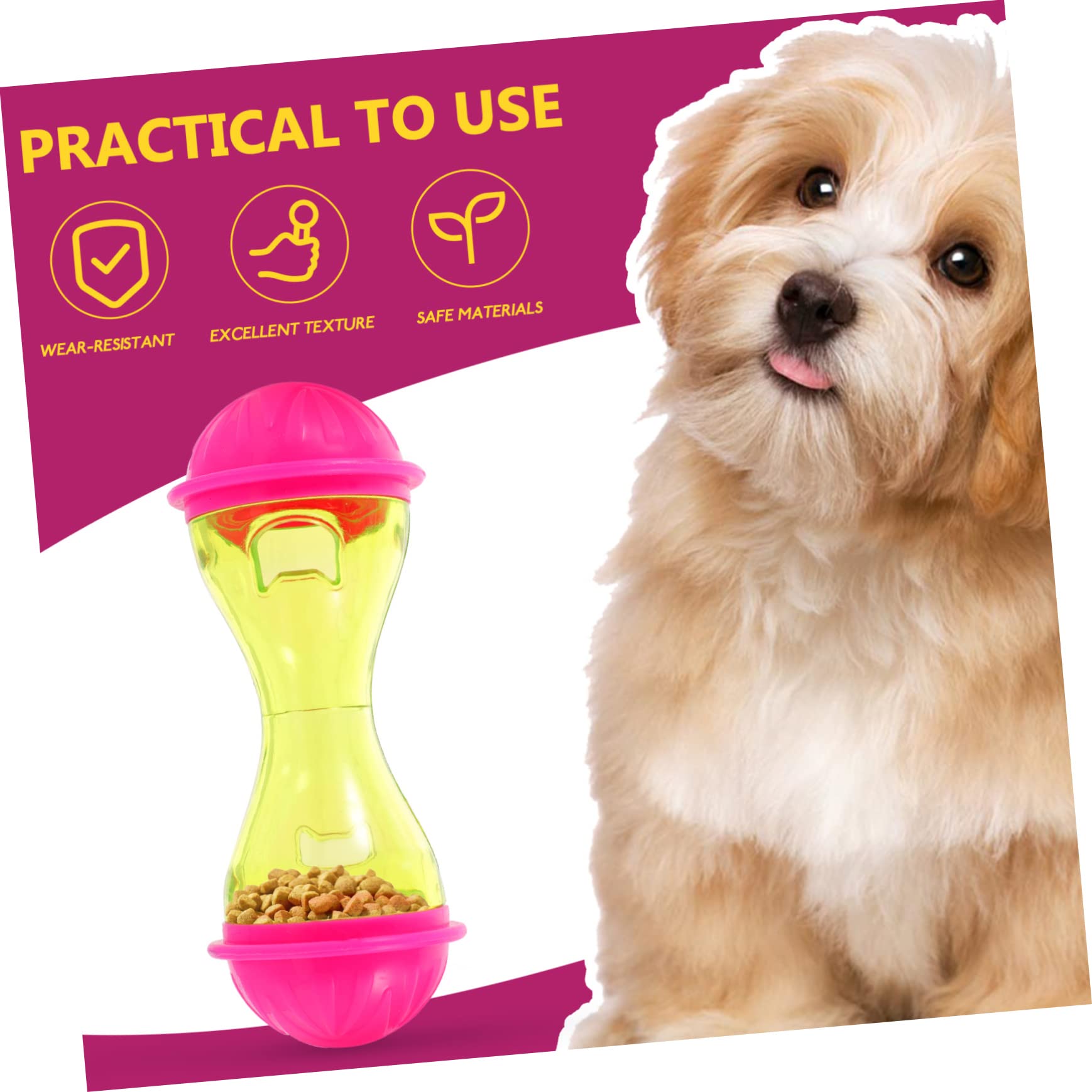 BUGUUYO Dog Food Leaker Auto Cat Toy Slow Feeder Dog Ball Treat Dog Entertainment Toys Cat and Dog Toys Bearded Dragon Toys Developmental Toys Dog Food Leakage Toy Brain Toy Pet Puppy Abs