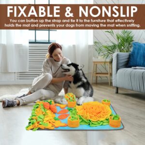 Dog Snuffle Mat, Sniff Mat, Interactive Game for Large, Medium, and Small Dogs, Treat Dispenser Indoor Outdoor Stress Relief, Enrichment Toys